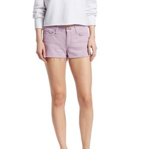 Rag & Bone lilac cut-off shorts
